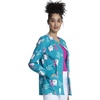 image:imageCherokee Printed Women Warm Up Scrub Jacket with 2 PocketsMy Main Squeeze