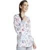 image:imageCherokee Printed Women Warm Up Scrub Jacket with 2 PocketsPaws for a Cause
