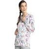 image:imageCherokee Printed Women Warm Up Scrub Jacket with 2 PocketsPaws for a Cause