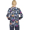 image:imageCherokee Printed Women Warm Up Scrub Jacket with 2 PocketsPurramedics