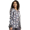 image:imageCherokee Printed Women Warm Up Scrub Jacket with 2 PocketsToothicorn Magic