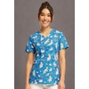 image:imageCherokee Scrubs for Women Printed V Neck 2 Welt PocketsCare Like No Otter