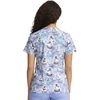 image:imageCherokee Scrubs for Women Printed V Neck 2 Welt PocketsChillin Snowmies