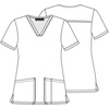 image:imageCherokee Scrubs for Women Printed V Neck 2 Welt PocketsChillin Snowmies