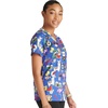 image:imageCherokee Scrubs for Women Printed V Neck 2 Welt PocketsHappy Vibes