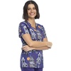 image:imageCherokee Scrubs for Women Printed V Neck 2 Welt PocketsHaunted Halloween