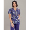 image:imageCherokee Scrubs for Women Printed V Neck 2 Welt PocketsHaunted Halloween
