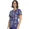 image:imageCherokee Scrubs for Women Printed V Neck 2 Welt PocketsHaunted Halloween