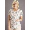 image:imageCherokee Scrubs for Women Printed V Neck 2 Welt PocketsPainted Pop