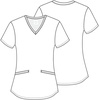 image:imageCherokee Scrubs for Women Printed V Neck 2 Welt PocketsPainted Pop