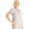 image:imageCherokee Scrubs for Women Printed V Neck 2 Welt PocketsPainted Pop