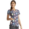 image:imageCherokee Scrubs for Women Printed V Neck 2 Welt PocketsScience Friends