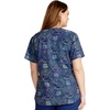 image:imageCherokee Scrubs for Women Printed V Neck 2 Welt PocketsSnow Bunny Like U