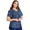 image:imageCherokee Scrubs for Women Printed V Neck 2 Welt PocketsSnow Bunny Like U