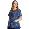 image:imageCherokee Scrubs for Women Printed V Neck 2 Welt PocketsSnow Bunny Like U