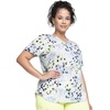 image:imageCherokee Scrubs for Women Printed V Neck 2 Welt PocketsSpots Gone Wild