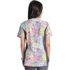 image:imageCherokee iFlex Women Scrubs Top VNeck Knit Panel CK641Birds of Paradise