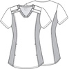 image:imageCherokee iFlex Women Scrubs Top VNeck Knit Panel CK641Giraffeter My Love