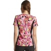image:imageCherokee iFlex Women Scrubs Top VNeck Knit Panel CK641Retro Blooms