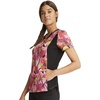 image:imageCherokee iFlex Women Scrubs Top VNeck Knit Panel CK641Retro Blooms
