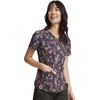 image:imageVNeck Print Top with Scrub Life by CherokeeRomantic Garden