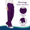 image:imageWorkwear Revolution Women Scrubs Pant Mid Rise Moderate Flare Drawstring WW120Eggplant