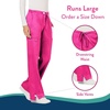 image:imageWorkwear Revolution Women Scrubs Pant Mid Rise Moderate Flare Drawstring WW120Electric Pink