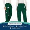 image:imageWorkwear Revolution Women Scrubs Pant Mid Rise Moderate Flare Drawstring WW120Hunter Green