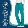 image:imageWorkwear Revolution Women Scrubs Pant Mid Rise Moderate Flare Drawstring WW120Teal Blue