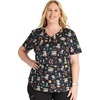 image:imageCherokee Scrubs for Women Printed V Neck 2 Welt PocketsLab Purrtners