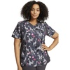image:imageCherokee iFlex Women Scrubs Top VNeck Knit Panel CK641Giraffeter My Love