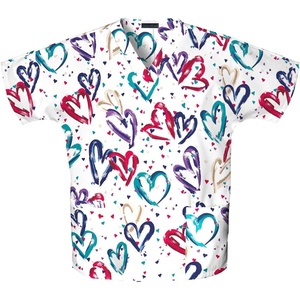 image:imageCherokee Prints Women Scrubs Top VNeck Tunic Dolman SleeveHeartbeat