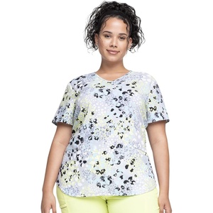 image:imageCherokee Scrubs for Women Printed V Neck 2 Welt PocketsSpots Gone Wild
