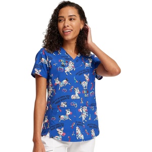 image:imageVNeck Print Top with Scrub Life by CherokeeBorn to Stand Out
