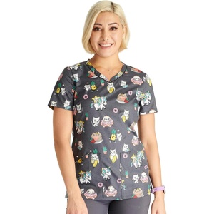 image:imageVNeck Print Top with Scrub Life by CherokeeFeline Friendly