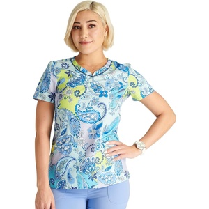 image:imageVNeck Print Top with Scrub Life by CherokeePaisley Punch