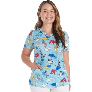 image:imageVNeck Print Top with Scrub Life by CherokeeRainy Day Paws