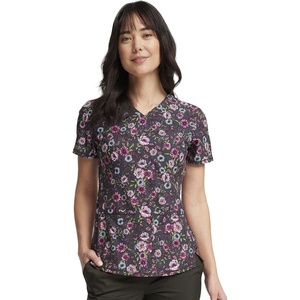 image:imageVNeck Print Top with Scrub Life by CherokeeRomantic Garden