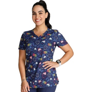 image:imageVNeck Print Top with Scrub Life by CherokeeSweet Tooth