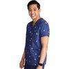 image:imageCherokee Genuine Men and Women VNeck Printed Top 4 PocketsHome Run