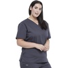 image:imageCherokee Men amp Women Scrubs Top Workwear Professionals Pocketless Tuckable VNeck WW605Pewter