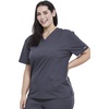 image:imageCherokee Men amp Women Scrubs Top Workwear Professionals Pocketless Tuckable VNeck WW605Pewter