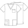 image:imageCherokee WW Core Stretch Scrubs for Women and Men VNeck Scrub TopGrey