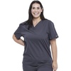 image:imageCherokee Men amp Women Scrubs Top Workwear Professionals Pocketless Tuckable VNeck WW605Pewter