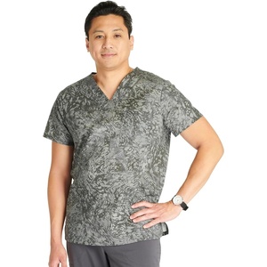 image:imageCherokee Genuine Men and Women VNeck Printed Top 4 PocketsMineral Waves