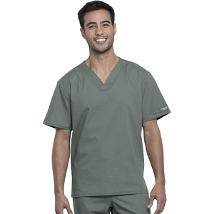 image:imageCherokee Men amp Women Scrubs Top Workwear Professionals Pocketless Tuckable VNeck WW605Olive
