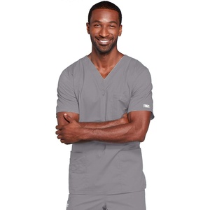 image:imageCherokee WW Core Stretch Scrubs for Women and Men VNeck Scrub TopGrey