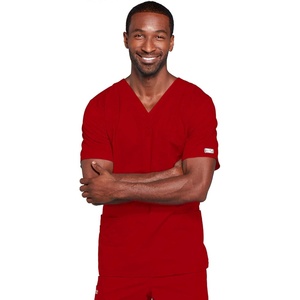 image:imageCherokee WW Core Stretch Scrubs for Women and Men VNeck Scrub TopRed