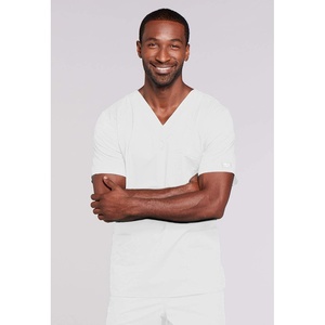 image:imageCherokee WW Core Stretch Scrubs for Women and Men VNeck Scrub TopWhite
