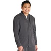 image:imageCherokee Atmos Scrub Jacket for Men Zip Front Stand Up Collar 3 PocketsPewter